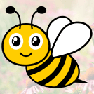 A cartoon bee